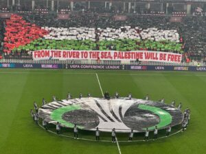 Samsunspor taraftarından Filistin'e destek koreografisi