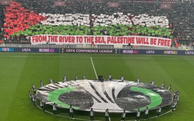 Samsunspor taraftarından Filistin'e destek koreografisi