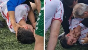 Sahada korku dolu anlar! Bilincini kaybetti…